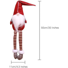 Load image into Gallery viewer, 3 Piece: Handmade Sitting Long-Legged Christmas Elf Bottle Decoration Set