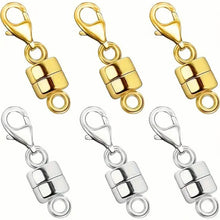 Load image into Gallery viewer, 3-Piece: Magnetic Lobster Clasp Necklace Converter with Strong Magnetic Closure