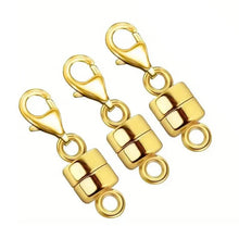 Load image into Gallery viewer, 3-Piece: Magnetic Lobster Clasp Necklace Converter with Strong Magnetic Closure