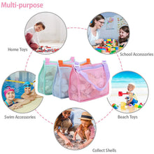 Load image into Gallery viewer, 3-Piece: Mesh Toy Beach Bag