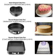Load image into Gallery viewer, 3-Piece: Non-stick Springform Cake Pan Set with Removable Bottom