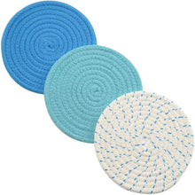Load image into Gallery viewer, 3-Piece Set: 100% Pure Cotton Thread Weave Hot Pot Holders