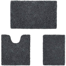 Load image into Gallery viewer, 3-Piece Set: Bathroom Rugs Set Ultra Soft Non Slip and Absorbent Chenille
