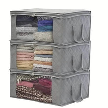 Load image into Gallery viewer, 3-Piece Set: Foldable Storage Bags - Large Capacity Clothes Storage Containers