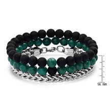 Load image into Gallery viewer, 3-Piece Set: Men's Black Lava Bracelets