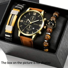 Load image into Gallery viewer, 3-Piece Set: Men's Casual Analog Watches