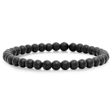 Load image into Gallery viewer, 3-Piece Set: Tiger Eye and Black Lava Beaded Bracelet with Stainless Steel Lion