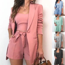 Load image into Gallery viewer, 3-Piece Set: Women Fashion Blazer Set