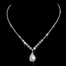 Load image into Gallery viewer, 3-Piece: Women's Diamond Cubic Zirconia Necklace Earrings Set