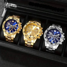 Load image into Gallery viewer, 3-Pieces: Fashionable Men's Quartz Watch Set