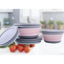 Load image into Gallery viewer, 3-Pieces: Folding Camping Bowl Set