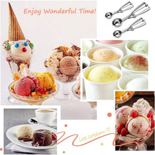 Load image into Gallery viewer, 3-Pieces Set: Stainless Steel Cookie Scoops with Trigger Release