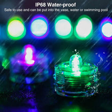 Load image into Gallery viewer, 3-Pieces: Submersible LED Tea Lights Waterproof Candle Lights