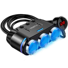 Load image into Gallery viewer, 3 Socket Cigarette Lighter Splitter