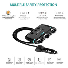 Load image into Gallery viewer, 3 Socket Cigarette Lighter Splitter