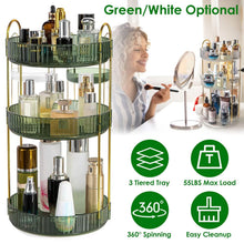 Load image into Gallery viewer, 3-Tier 360° Spinning Rotating Makeup Organizer