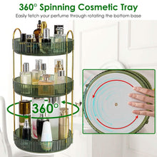 Load image into Gallery viewer, 3-Tier 360° Spinning Rotating Makeup Organizer