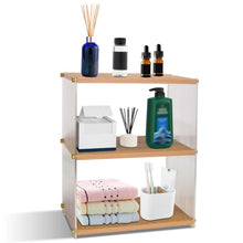 Load image into Gallery viewer, 3-Tier: Acrylic Countertop Organizer Bathroom Wood Counter Storage