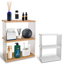 Load image into Gallery viewer, 3-Tier: Acrylic Countertop Organizer Bathroom Wood Counter Storage