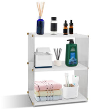 Load image into Gallery viewer, 3-Tier: Acrylic Countertop Organizer Bathroom Wood Counter Storage