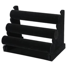 Load image into Gallery viewer, 3-Tier Velvet Jewelry Stand