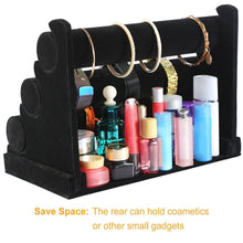 Load image into Gallery viewer, 3-Tier Velvet Jewelry Stand