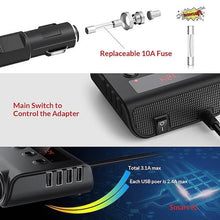 Load image into Gallery viewer, 3-Way Car Plug Charger Adapter