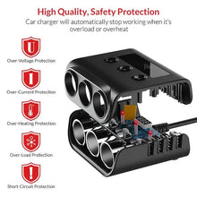 Load image into Gallery viewer, 3-Way Car Plug Charger Adapter