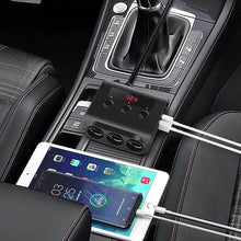 Load image into Gallery viewer, 3-Way Car Plug Charger Adapter