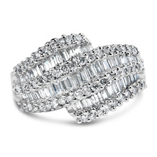 Load image into Gallery viewer, 14K White Gold Diamond Cocktail Ring Band (1 3/4 Cttw, H-I Color, SI2-I1 Clarity) - Size 6-1/2