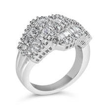 Load image into Gallery viewer, 14K White Gold Diamond Cocktail Ring Band (1 3/4 Cttw, H-I Color, SI2-I1 Clarity) - Size 6-1/2
