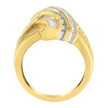 Load image into Gallery viewer, 10K Yellow Gold Diamond Bypass Ring (1.0 cttw, H-I Color, I2-I3 Clarity)