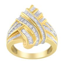 Load image into Gallery viewer, 10K Yellow Gold Diamond Bypass Ring (1.0 cttw, H-I Color, I2-I3 Clarity)