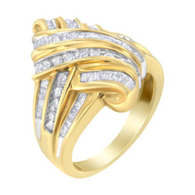 Load image into Gallery viewer, 10K Yellow Gold Diamond Bypass Ring (1.0 cttw, H-I Color, I2-I3 Clarity)