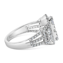 Load image into Gallery viewer, 14K White Gold 2 1/4 Cttw Diamond Cocktail Cluster Ring (G-H Color, SI2-I1 Clarity) - Size 7