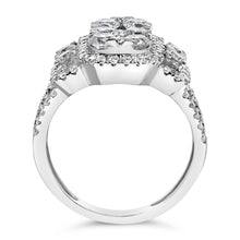 Load image into Gallery viewer, 14K White Gold 2 1/4 Cttw Diamond Cocktail Cluster Ring (G-H Color, SI2-I1 Clarity) - Size 7