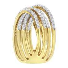Load image into Gallery viewer, 10KT Yellow Gold Diamond Bypass Ring (1 5/8 cttw, H-I Color, SI2-I1 Clarity)