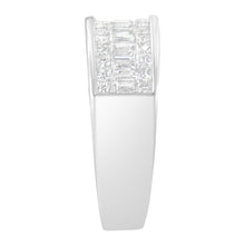 Load image into Gallery viewer, 14K White Gold Princess and Baguette-cut Diamond Ring (1.0 Cttw, H-I Color, VS2-SI1 Clarity) - Size 6