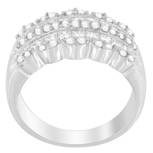 Load image into Gallery viewer, 14K White Gold 1 1/7ct. TDW Round and Princess-Cut Diamond Ring(H-I, SI2-I1)