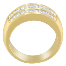 Load image into Gallery viewer, 14K Yellow Gold 1ct. TDW Princess and Baguette-Cut Diamond Ring(H-I, SI1-SI2)