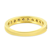 Load image into Gallery viewer, IGI Certified 1/2 Cttw Diamond 10K Yellow Gold Prong Set Beaded Milgrain Band Style Ring (J-K Color, I2-I3 Clarity) - Size 7