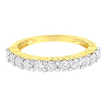 Load image into Gallery viewer, IGI Certified 1.0 Cttw Diamond 10K Yellow Gold Prong Set Fluted Band Style Wedding Ring (J-K Color, I1-I2 Clarity) - Size 7