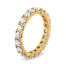Load image into Gallery viewer, 14K Yellow Gold 2.00 Cttw Shared Prong Set Round Cut Diamond Eternity Band (J-K Color, VS1-VS2 Clarity) - Ring Size 6.75