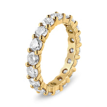Load image into Gallery viewer, 14K Yellow Gold 3.00 Cttw Shared Prong Set Round Cut Diamond Eternity Band (J-K Color, VS1-VS2 Clarity) - Ring Size 7