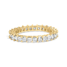 Load image into Gallery viewer, 14K Yellow Gold 2.00 Cttw Shared Prong Set Princess Cut Diamond Eternity Band Ring (J-K Color, SI1-SI2 Clarity) - Ring Size 7