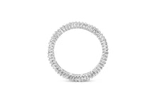 Load image into Gallery viewer, 10K White Gold 1.0 Cttw Princess Cut Diamond Double Row Eternity Band Ring (I-J Color, I1-I2 Clarity)- Size 7