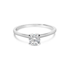Load image into Gallery viewer, 14K White Gold 1/2 Cttw Round Lab Grown Diamond 4 Prong Solitaire Engagement Ring (F-G Color, VS2-SI1 Clarity) - Size 7