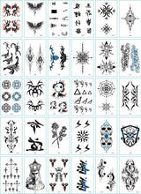 Load image into Gallery viewer, 30 Pieces/set Small Luxury Temporary Tattoo Sticker Colorful Drawing Flower Cute Body Tatoo For Kids Adults