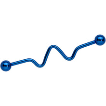 Load image into Gallery viewer, Wave Blue Anodized Titanium Industrial Project Bar 40mm