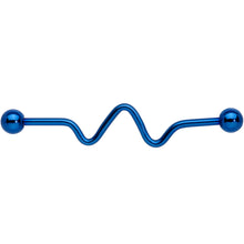 Load image into Gallery viewer, Wave Blue Anodized Titanium Industrial Project Bar 40mm